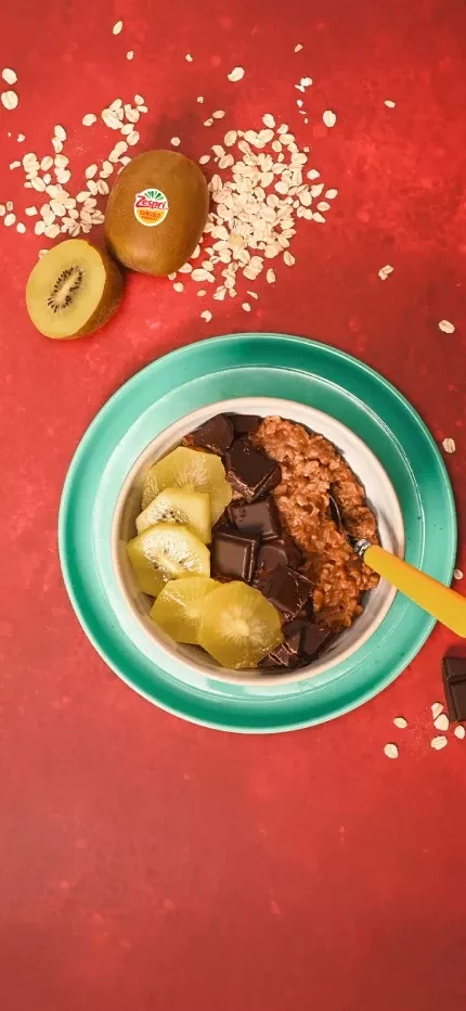 Porridge chocolaté au Kiwi